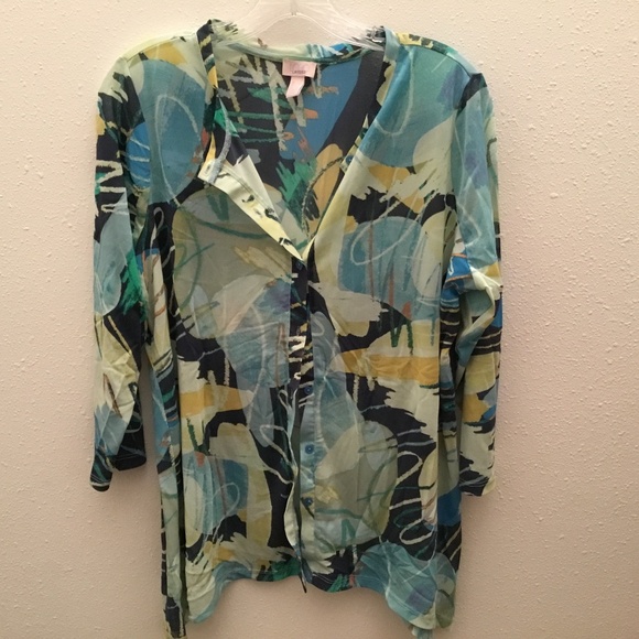Mesh Sweater Water Colors L - Picture 1 of 6